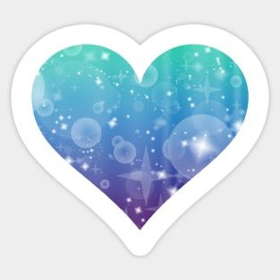 Kawaii Magical Mermaid Heart Sticker